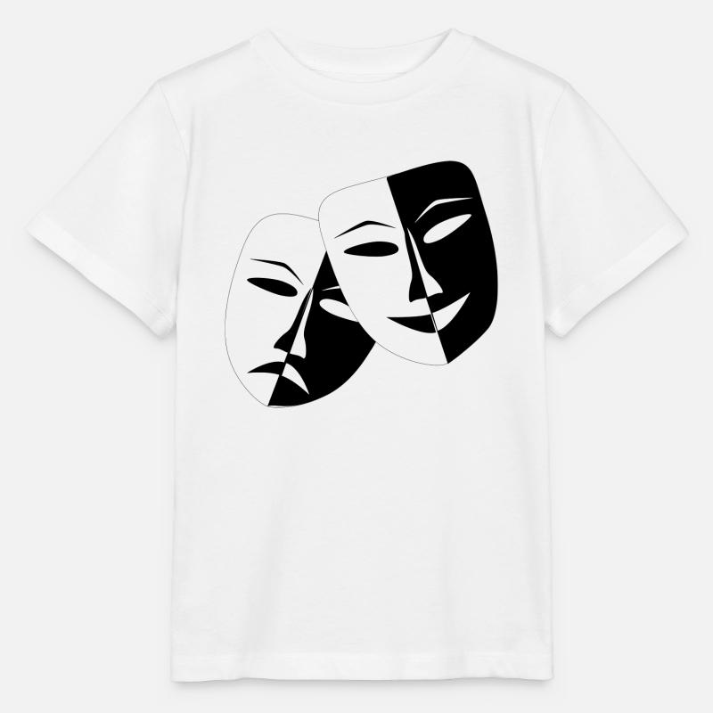 Deux Masques - Drame - T-shirt bio MINI CREATOR Stanley/Stella Enfant - blanc