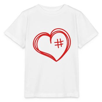Herz Liebe Herzschmerz Beziehung romantik Geschenk - Stanley/Stella Kinder T-Shirt MINI CREATOR  - Weiß - Vorne - Maike (125cm)