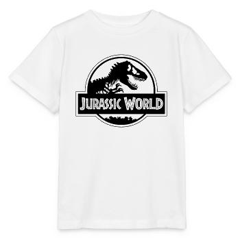 Jurassic World Classic Logo In Black - Stanley/Stella MINI CREATOR Kids’ T-Shirt - white - Front - Maike (125cm)