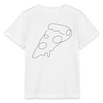 Pizza One line - Stanley/Stella MINI CREATOR Kids’ T-Shirt - white - Front - Maike (125cm)