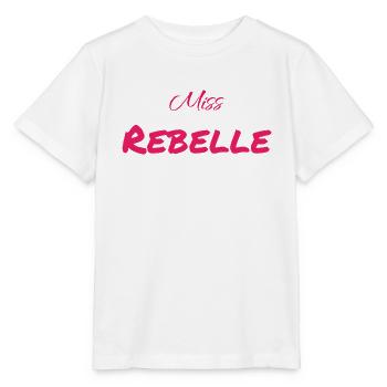 Miss rebelle - T-shirt bio MINI CREATOR Stanley/Stella Enfant - blanc - Devant - Maike (125cm)