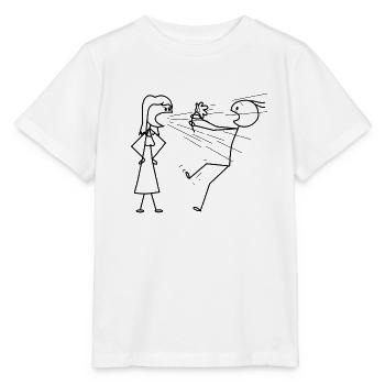 Nope Scream Love Art graphique - T-shirt bio MINI CREATOR Stanley/Stella Enfant - blanc - Devant - Maike (125cm)