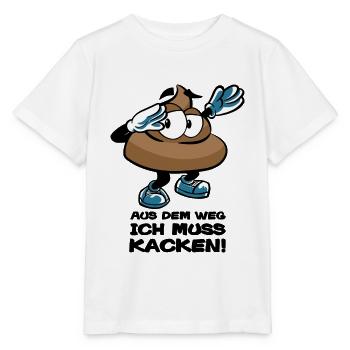 DABBING POOP ICH MUSS KACKEN KACKE - Stanley/Stella Kinder T-Shirt MINI CREATOR  - Weiß - Vorne - Maike (125cm)