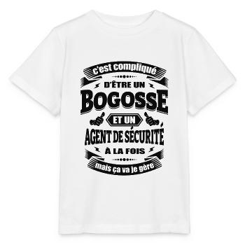 BOGOSSE AGENT DE SÉCURITÉ - T-shirt bio MINI CREATOR Stanley/Stella Enfant - blanc - Devant - Maike (125cm)