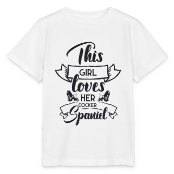 Épagneul cocker - T-shirt bio MINI CREATOR Stanley/Stella Enfant - blanc - Devant - Maike (125cm)