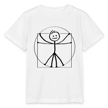 Vitruv und Vitruvian. Leonardo da Vinci. - Stanley/Stella Kinder T-Shirt MINI CREATOR  - Weiß - Vorne - Maike (125cm)