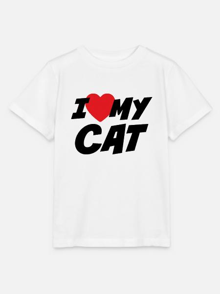 Ich liebe meine Katze - Stanley/Stella Kinder T-Shirt MINI CREATOR - Weiß