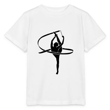 Rhythmische Sportgymnastik mit Band - Stanley/Stella Kinder T-Shirt MINI CREATOR  - Weiß - Vorne - Maike (125cm)