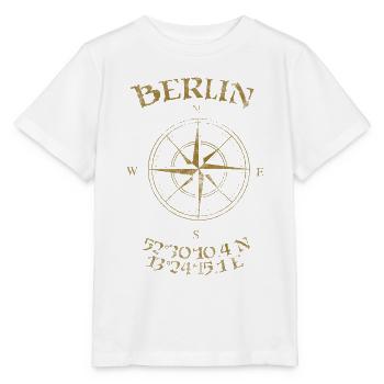 Coordonnées de la boussole Berlin - T-shirt bio MINI CREATOR Stanley/Stella Enfant - blanc - Devant - Maike (125cm)