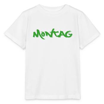 Lundi, disponible tous les jours de la semaine, nettsfetz.de - T-shirt bio MINI CREATOR Stanley/Stella Enfant - blanc - Devant - Maike (125cm)