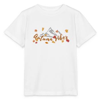 Autumn Vibes | Herbst | Laub | Berge - Stanley/Stella Kinder T-Shirt MINI CREATOR  - Weiß - Vorne - Maike (125cm)