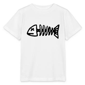 fish bone - Stanley/Stella MINI CREATOR Kids’ T-Shirt - white - Front - Maike (125cm)
