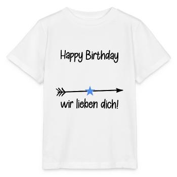 Happy Birthday / Geburtstag - Stanley/Stella Kinder T-Shirt MINI CREATOR  - Weiß - Vorne - Maike (125cm)