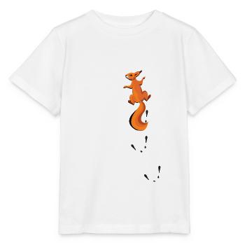 Kletterndes Eichhörnchen mit Spuren Geschenk - Stanley/Stella Kinder T-Shirt MINI CREATOR  - Weiß - Vorne - Maike (125cm)