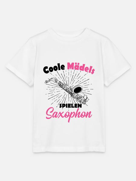Saxophon - Stanley/Stella Kinder T-Shirt MINI CREATOR  - Weiß