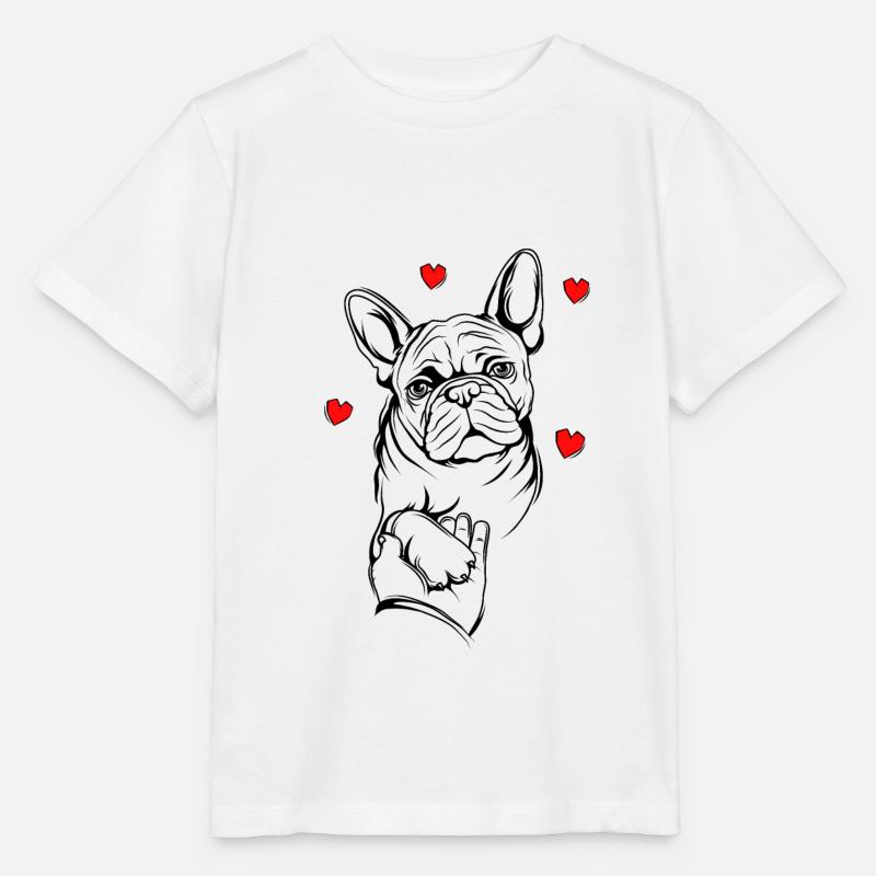 Bouledogue français - T-shirt bio MINI CREATOR Stanley/Stella Enfant - blanc