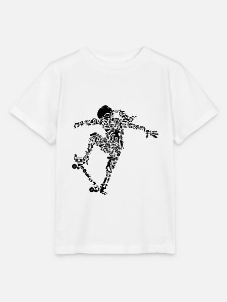 Skateboard Mädchen - Stanley/Stella Kinder T-Shirt MINI CREATOR - Weiß