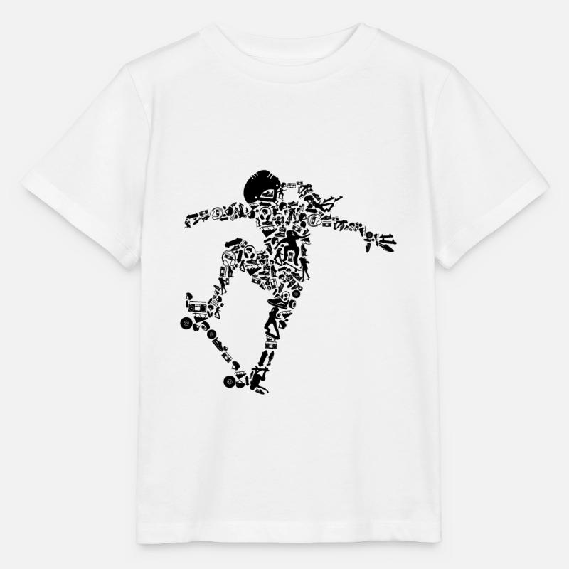 Skateboard Mädchen - Stanley/Stella Kinder T-Shirt MINI CREATOR - Weiß