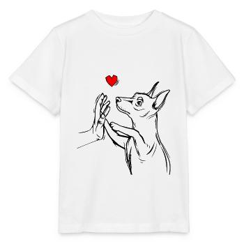 Pinscher nain - T-shirt bio MINI CREATOR Stanley/Stella Enfant - blanc - Devant - Maike (125cm)