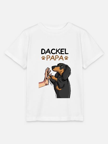 Dackel Papa Dachshund Hund Hundebesitzer - Stanley/Stella Kinder T-Shirt MINI CREATOR  - Weiß