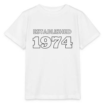 Established 1974 - Stanley/Stella Kinder T-Shirt MINI CREATOR  - Weiß - Vorne - Maike (125cm)