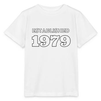 Established 1979 - Stanley/Stella Kinder T-Shirt MINI CREATOR  - Weiß - Vorne - Maike (125cm)