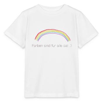 Regenbogen - Stanley/Stella Kinder T-Shirt MINI CREATOR  - Weiß - Vorne - Maike (125cm)