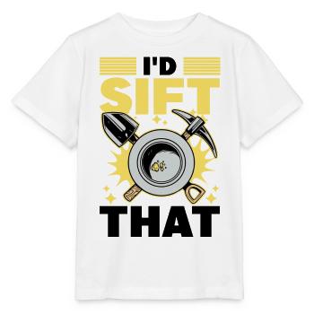 Gold panning - Stanley/Stella MINI CREATOR Kids’ T-Shirt - white - Front - Maike (125cm)