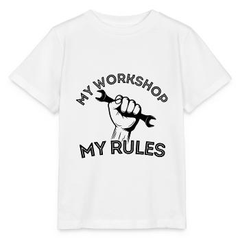 My garage, my rules - My workshop my rules - Stanley/Stella MINI CREATOR Kids’ T-Shirt - white - Front - Maike (125cm)
