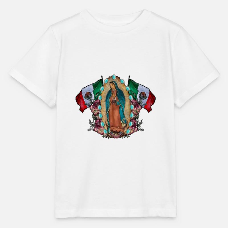 Notre-Dame de Guadalupe - T-shirt bio MINI CREATOR Stanley/Stella Enfant - blanc