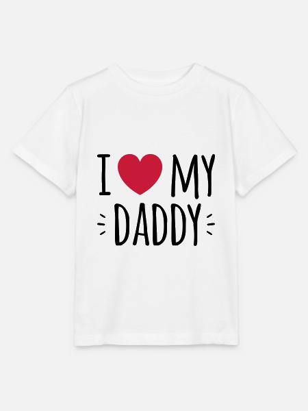 i love my daddy - Stanley/Stella Kinder T-Shirt MINI CREATOR  - Weiß