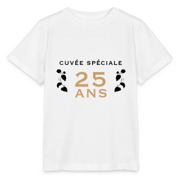 Cuvée spéciale 25 ans - T-shirt bio MINI CREATOR Stanley/Stella Enfant - blanc - Devant - Maike (125cm)