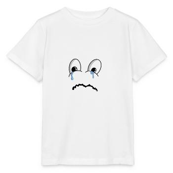 Sad Face Comic Tears - Stanley/Stella MINI CREATOR Kids’ T-Shirt - white - Front - Maike (125cm)