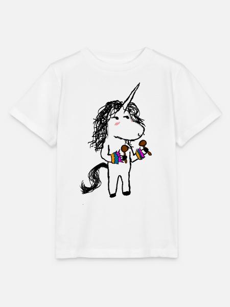 Einhorn tanzen - Stanley/Stella Kinder T-Shirt MINI CREATOR  - Weiß
