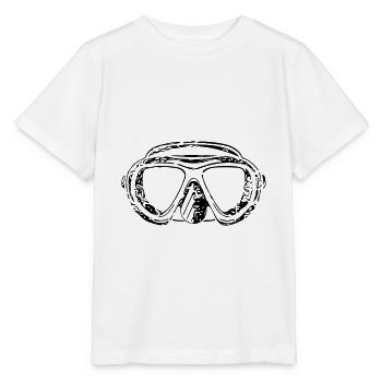 Vintage Vector Diving Mask - Stanley/Stella MINI CREATOR Kids’ T-Shirt - white - Front - Maike (125cm)