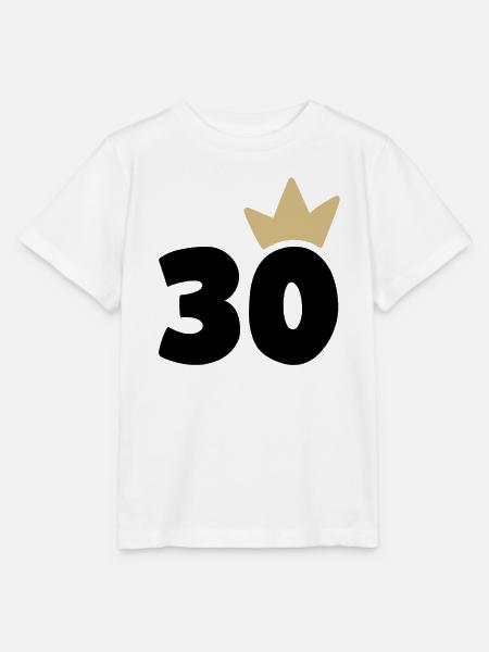 30 Krone Nummer 30 - Stanley/Stella Kinder T-Shirt MINI CREATOR - Weiß