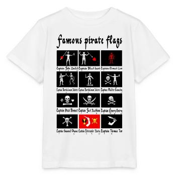 Famous Pirates and Their Flags - Stanley/Stella MINI CREATOR Kids’ T-Shirt - white - Front - Maike (125cm)