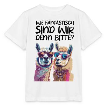 Drôle de Lama Couple T-shirt unisexe - T-shirt bio MINI CREATOR Stanley/Stella Enfant - blanc - Devant - Maike (125cm)