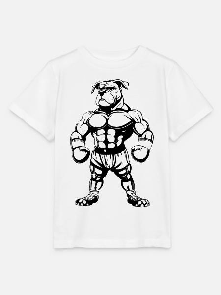 Boxer Hund Skizze - Stanley/Stella Kinder T-Shirt MINI CREATOR - Weiß
