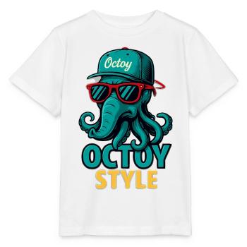 Casquette rétro Octoy Style Octopus - T-shirt bio MINI CREATOR Stanley/Stella Enfant - blanc - Devant - Maike (125cm)