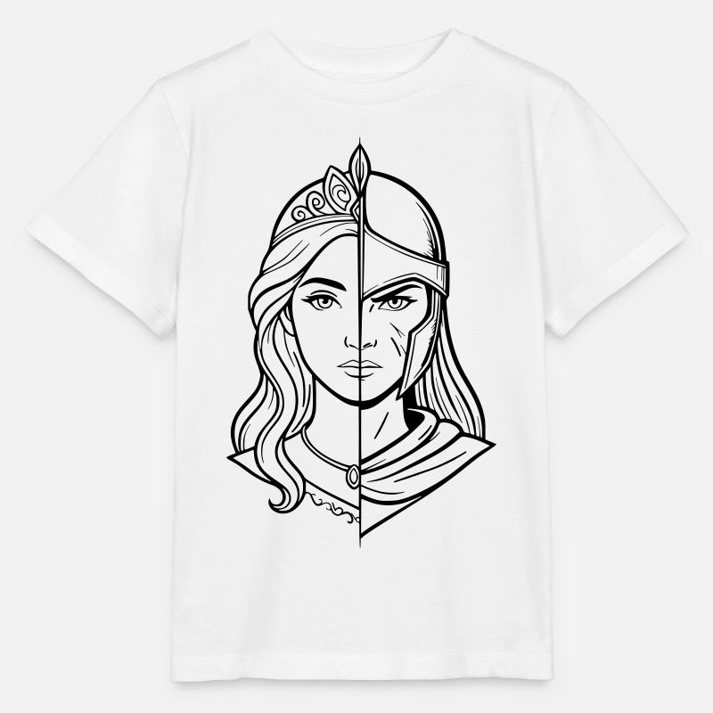 femme Princesse & guerrière  - T-shirt bio MINI CREATOR Stanley/Stella Enfant - blanc