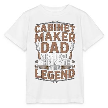 Ébéniste Papa L’idole Le Mythe Le Menuisier - T-shirt bio MINI CREATOR Stanley/Stella Enfant - blanc - Devant - Maike (125cm)