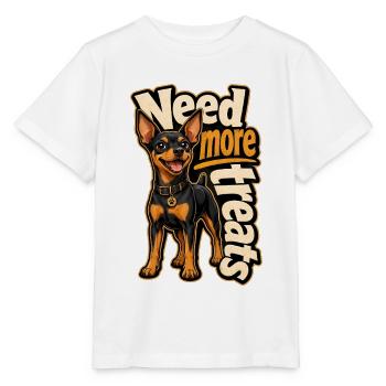 Zwergpinscher - Stanley/Stella Kinder T-Shirt MINI CREATOR  - Weiß - Vorne - Maike (125cm)