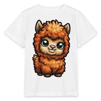 Fluffige Alpaka - Stanley/Stella Kinder T-Shirt MINI CREATOR  - Weiß - Vorne - Maike (125cm)