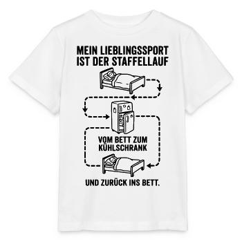 Bett und Kühlschrank Staffellauf - Stanley/Stella Kinder T-Shirt MINI CREATOR  - Weiß - Vorne - Maike (125cm)