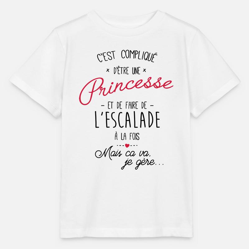 princesse et Escalade - T-shirt bio MINI CREATOR Stanley/Stella Enfant - blanc