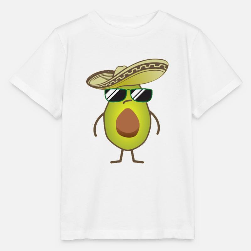 Cool Avocado - Stanley/Stella Kinder T-Shirt MINI CREATOR  - Weiß