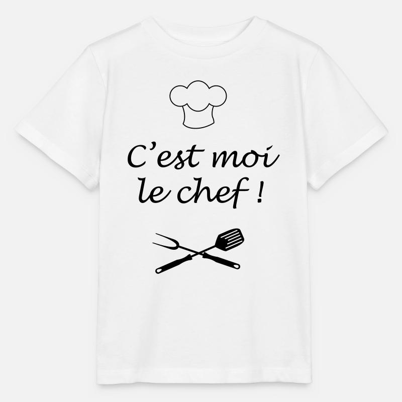 chef barbecue cuisinier - T-shirt bio MINI CREATOR Stanley/Stella Enfant - blanc