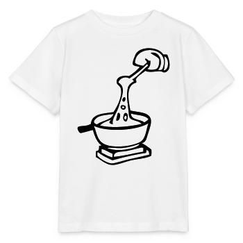 fondue spécialité culinaire suisse - T-shirt bio MINI CREATOR Stanley/Stella Enfant - blanc - Devant - Maike (125cm)