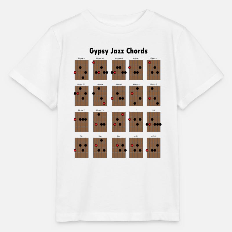 Accords de Jazz manouche - T-shirt bio MINI CREATOR Stanley/Stella Enfant - blanc